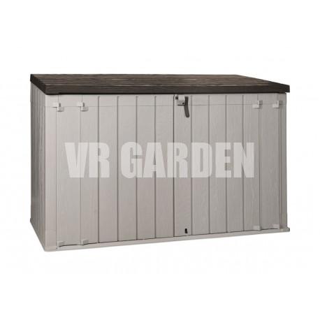 coffre-de-jardin-multifonctions-en-resine-taupe-2770l-toit-plat-marron-storaway-plus-3xl-toomax.jpg